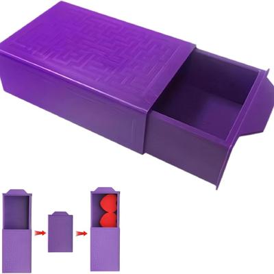 Coole magische lila magische Kiste Trick Performance Mysterium Magische verschwindende Kiste Magie Show Lustige magische Trick Requisiten für Kinder Jugendliche