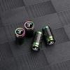 CRCUD1 4Pcs Car Carbon Fiber Wheel Tire Valve Caps Stem Case For Tesla Model 3 Model S X Roadster SpaceX Cybertruck Coil Mod Model Y
