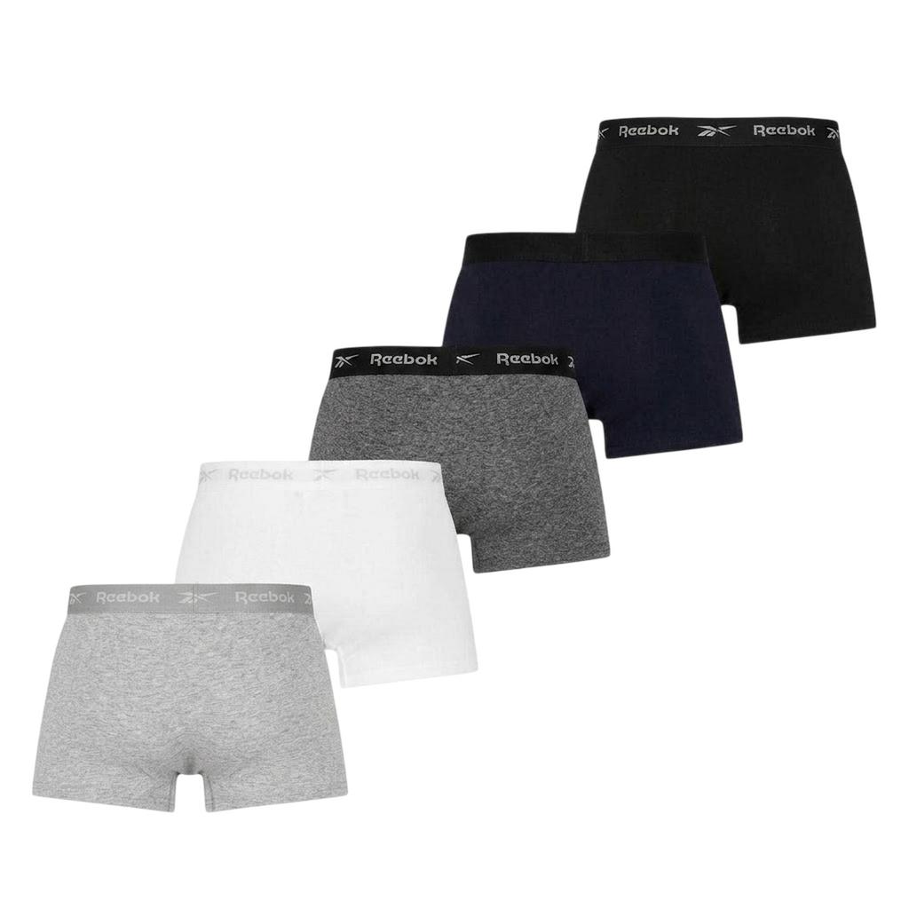 Reebok Calzoncillos tipo bóxer de punto para hombre (Paquete de 5)