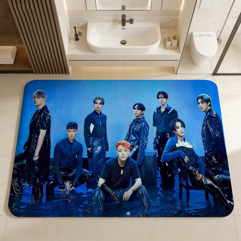 KPOP A-ATEEZs Room Mats Nordic Style Home Doormat Bathroom-Toilet Mats Bedroom Hotel Decor Mat