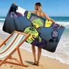 Carefree Anime Style 2D Flat Print Beach Towel, Large Soft Quick Dry Towel for Beach Camping SwimmingXSTJ0915085