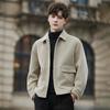 Waffel Freizeitjacke Herren Frühling und Herbst Premium Locker Kurz Revers Herren Oberteil