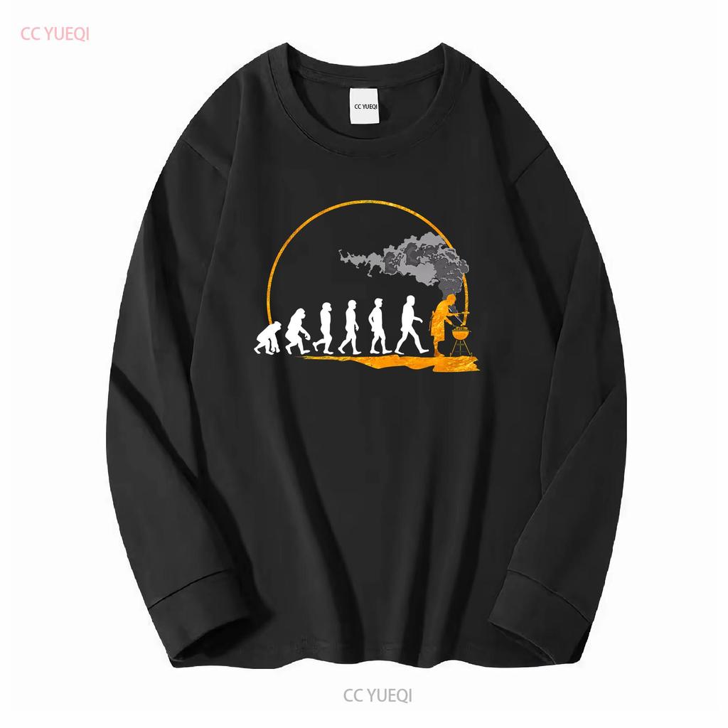 NEW LIMITED Mens Grilling Evolution Of The Grill Smoker T Shirt S 3XL vintage Washed graphic Casual fashion Unisex Comfortable