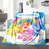 1pc Rainbow Heart Bear flannel Blanket for Super Soft Cute Comfort Blanket for Travel Bedding Couch Sofa Blanket Y73035