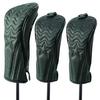 High-quality PU Leather Golf Head Cover Driver 440cc 460cc Wood Utility UT Star Black White.