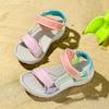 Mädchen Jungen Großes Kind Mehrfarbige Riemen Sport Sandalen Verstellbar Offene Zehen Rutschfest Sommer Kinder Strand Sandalen Outdoor Wasserschuhe