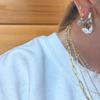 Vintage Chunky Dome Drop Clip On Earrings for Women Golden Glossy Colorful Teardrop Non Pierced Earrings Trendy Jewelry