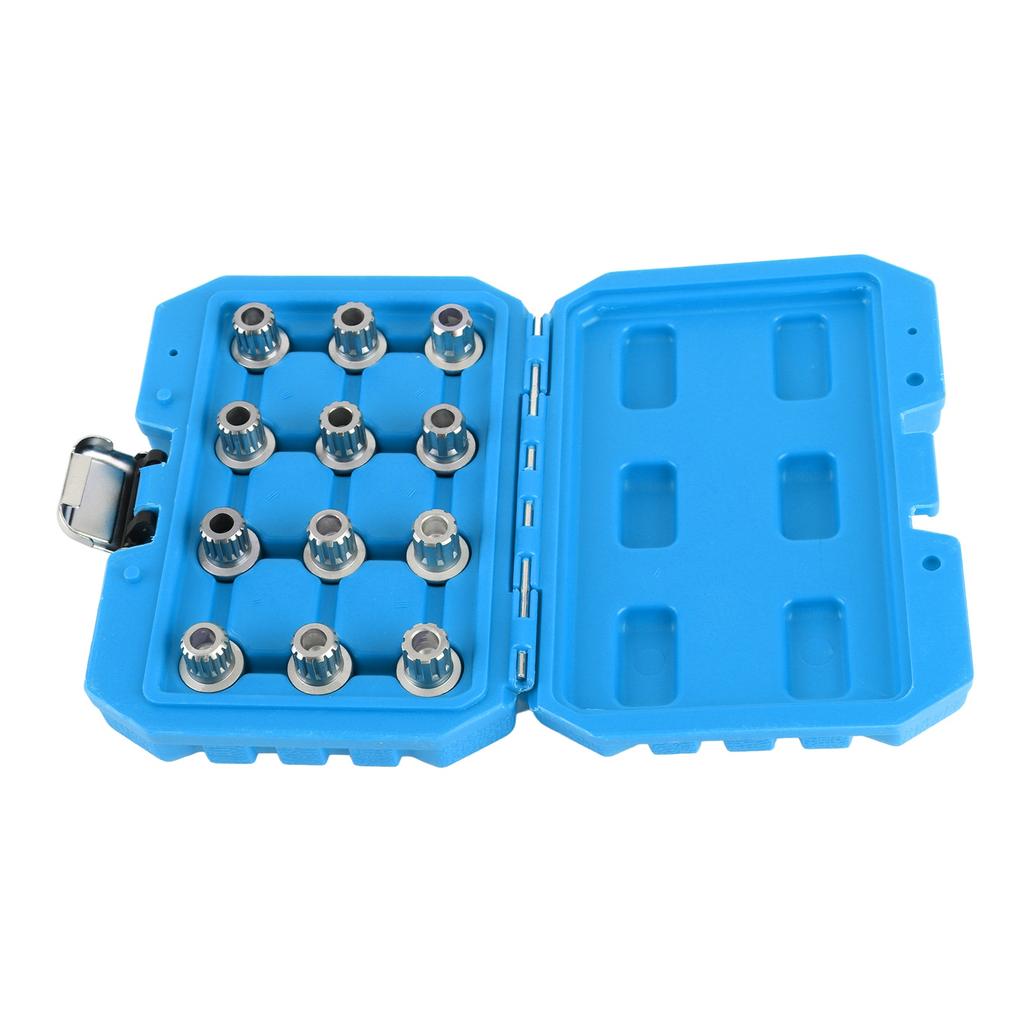 12pcs Car Spline Bits Locking Wheel Nuts Remove Tool Kits Auto Maintenance Repair