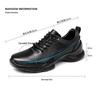 Men's 8CM Height Increase Casual Breathable Non-slip Leather Running Shoes, Thick Sole, Solid Color.