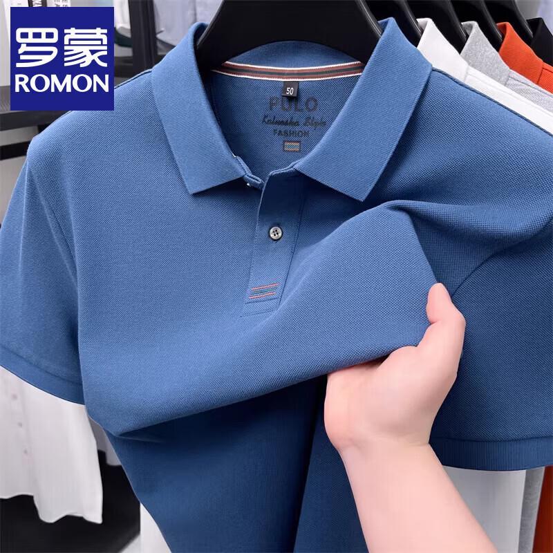 Romon Men s Pure Cotton Short Sleeve Polo Shirt 3XL
