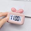 Big Bow Alarm Clock Mini Luminous Clock Multifunctional Cute Silent Portable Student Desktop Clock Clock