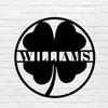Custom Personalized Shamrock Family Name Metal Wall Art Durable Iron Sign Indoor Outdoor Vintage Decor