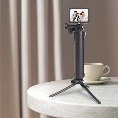 Extendable Selfie Stick Tripod Triangle Stable Structure Table Top Tripod Weight Bearing Take Vlog Monopod for GoPro Smartphone