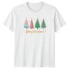 Merry Christmas Trees Holiday Unisex TShirt Unisexs Unisexs Festive Graphic Tee