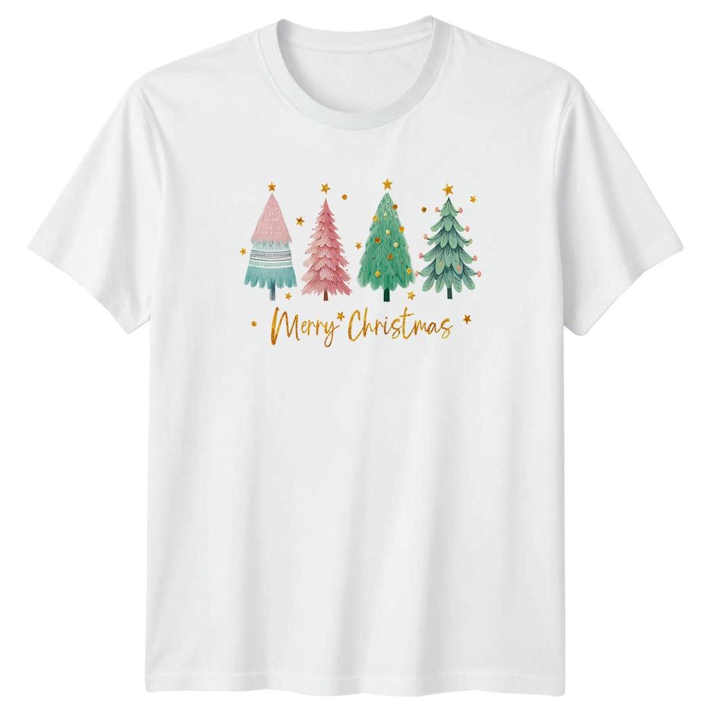 Merry Christmas Trees Holiday Unisex TShirt Unisexs Unisexs Festive Graphic Tee