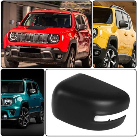 Left Driver Side Mirror Cover Cap For 2016-2022 JEEP Renegade Textured Black 1PC