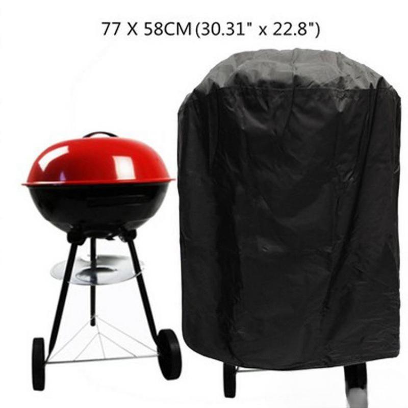 Outdoor BBQ Grill Cover Round Waterproof Dustproof Barbecue Rain Cover