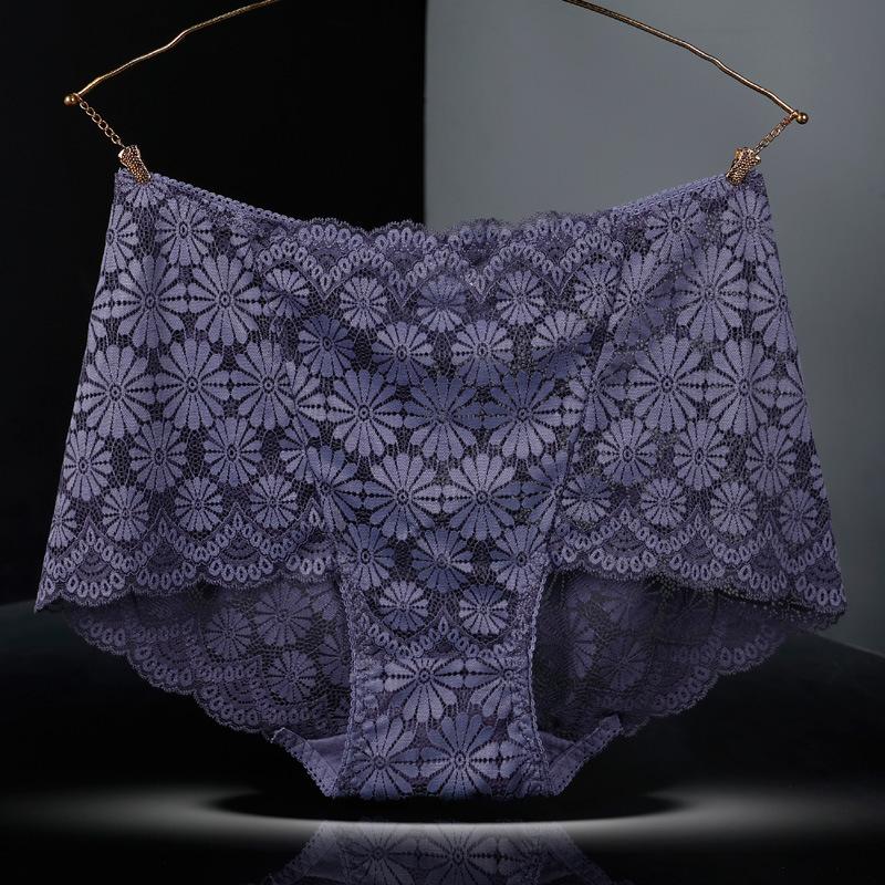 High Waist Women Panties Sexy Hollow Lace Snowflake Embroidery Lingerie Female Seamless Butt Lifter Pants Plus Size Briefs 3XL