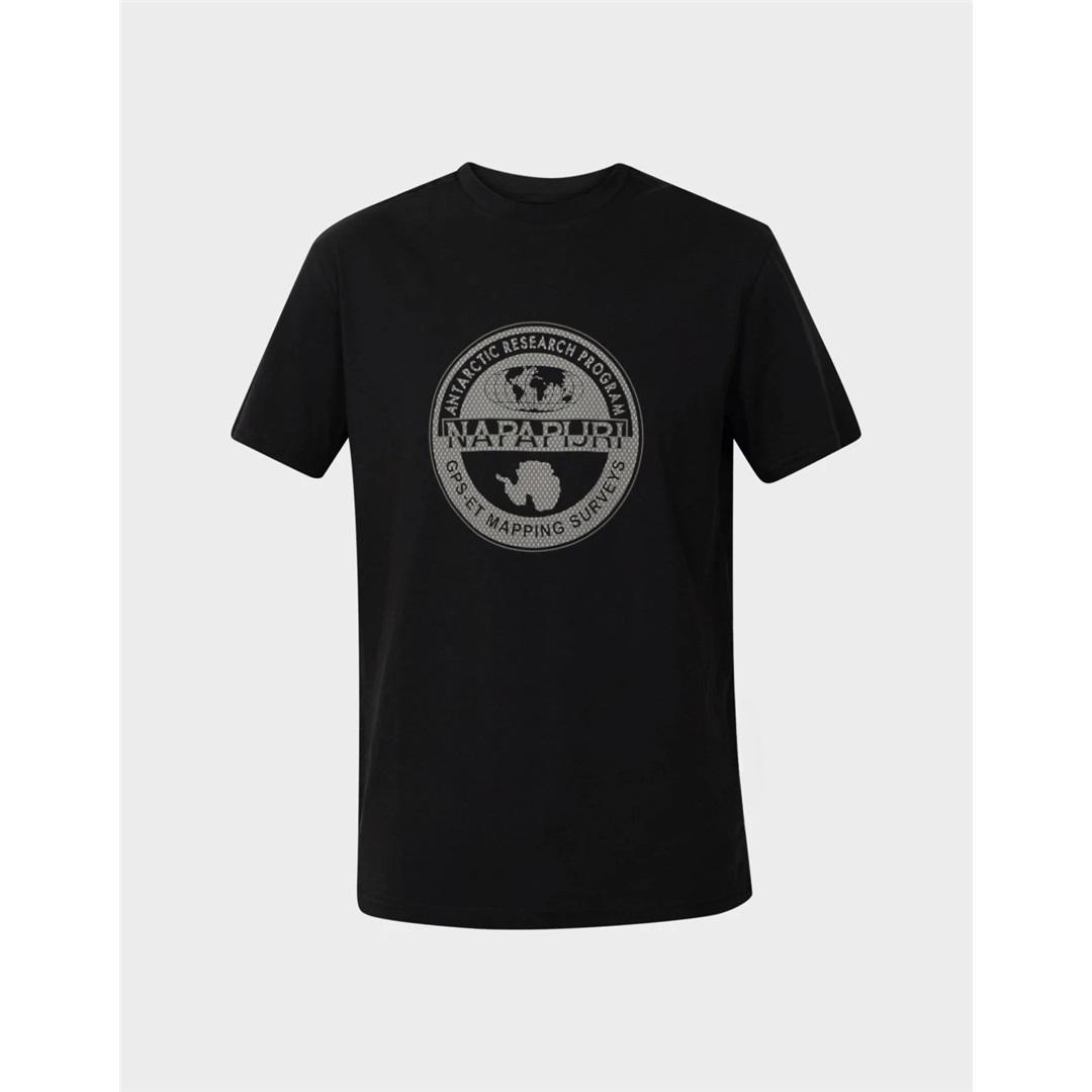 Napapijri Logo Marka Wzór Perferyjny Nadruk Letnie Luksusowa Marka Czysta Bawełna Koszulki Męskie I Damskie Krótki Rękaw XXXL brązowy