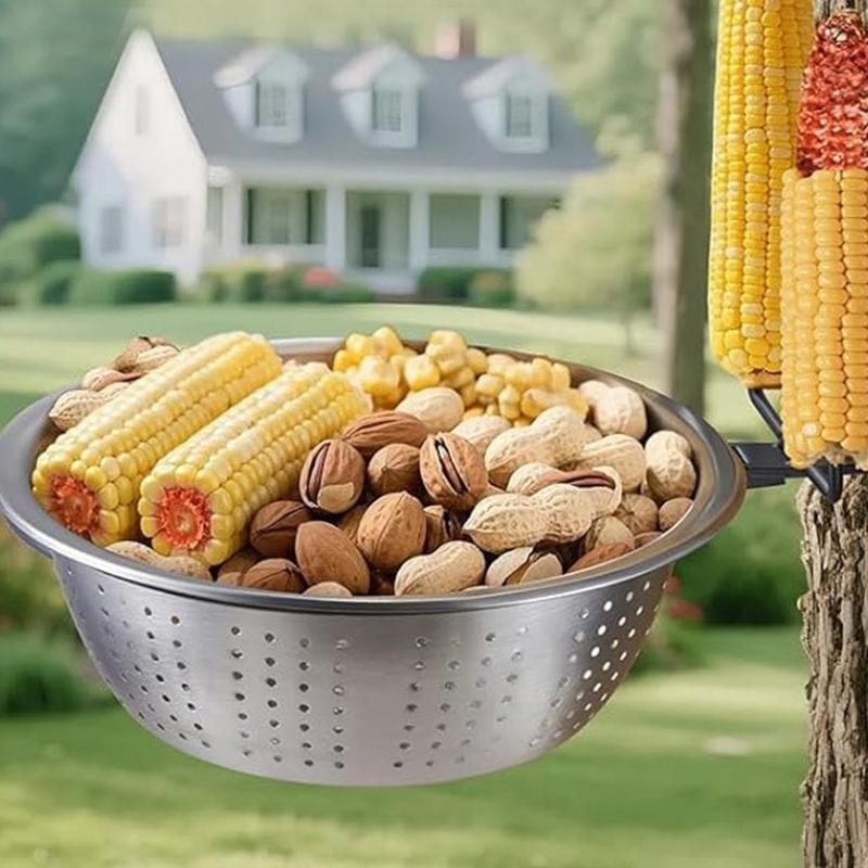 Heavy Duty Squirrels Feeder Bracket Wall Mounted Rings Design Easy Installation Backyard Decoration Feeder Bracket