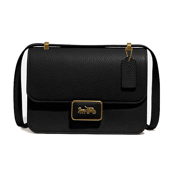 

Новая кожаная сумка-мессенджер COACH Alie, маленькая квадратная сумка, сумка через плечо, женская сумка на плечо черная 3928-B4BK 23.1*8.4*16.5CM