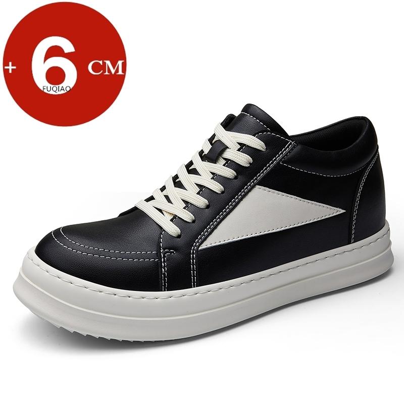 

Высококачественная мужская повседневная обувь на лифте, удобная, дышащая, из натуральной кожи, обувь для увеличения роста на 6 см, кроссовки на толстой подошве 38 чёрный
