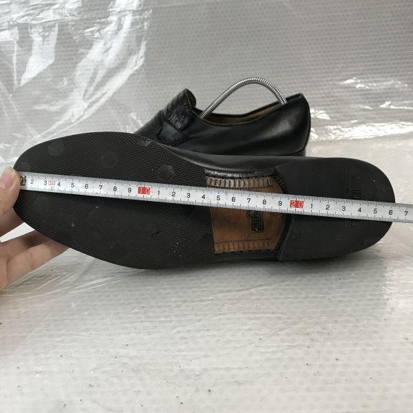 Seltene NIPMAR Straußenbein Slipper Mokassins Größe 6.5 24.5cm Schwarz Slipper Straußenleder Business Schuhe(GEBRAUCHT)