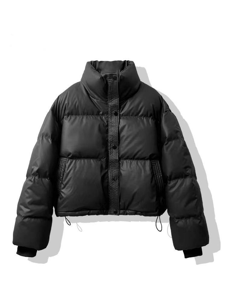Leave-in PU leather new cotton-padded clothes women's short new loose thickened bread clothes small cotton-padded jackets trendy