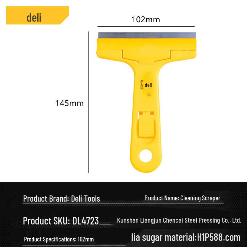 Deli Tools CK75 Spring Steel Glass and Tile Cleaning Scraper Knife DL4723C