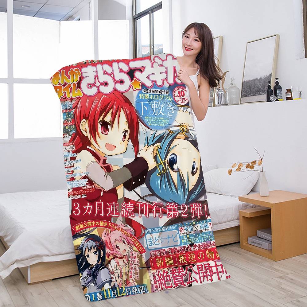 Puella Magi Madoka Magica Big Microfiber Beach Towels Quick Dry Towel Sand Beach Towels Pool Towel for Travel Swim Pool Yoga