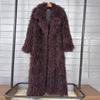 Womens Faux Fur Coat Longline Blazer Style Winter Warmth Streetwear Fashion