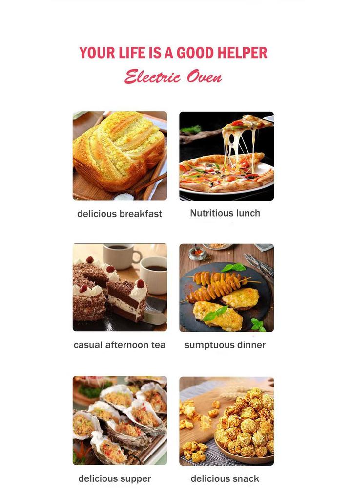 12L Multifunctional Mini Electric Oven for Home Baking