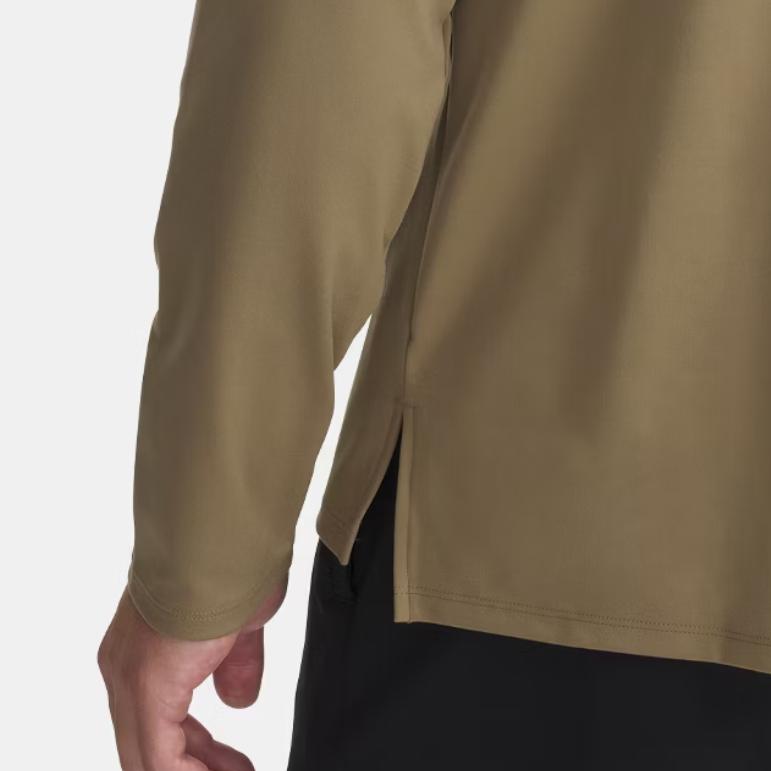 Under Armour Meridian Comodo Moda Trendy Semplice Maglietta a Maniche Lunghe Uomo Top Marrone 1387905-251