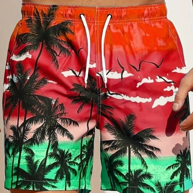 

Мужские свободные пляжные шорты на шнурке, быстросохнущие шорты из кокосовой пальмы для лета, женские и мужские повседневные спортивные шорты с 3D-принтом 6XL