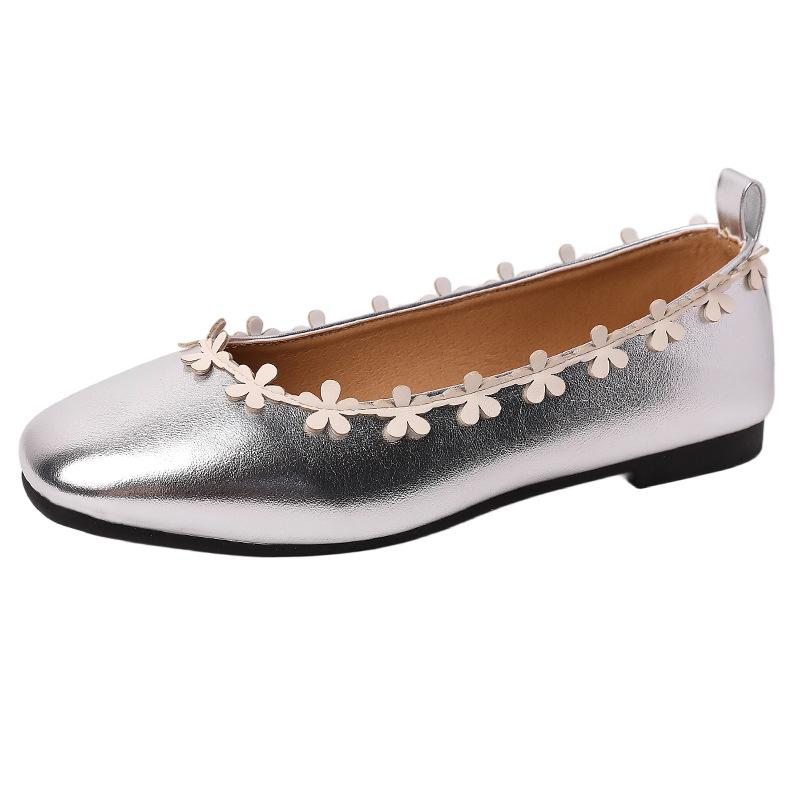 Fashion French Vintage Mary Jane Shoes Round Head Lace Ballet Shoes Women's Summer Flats Single Shoes Grandma Shoes