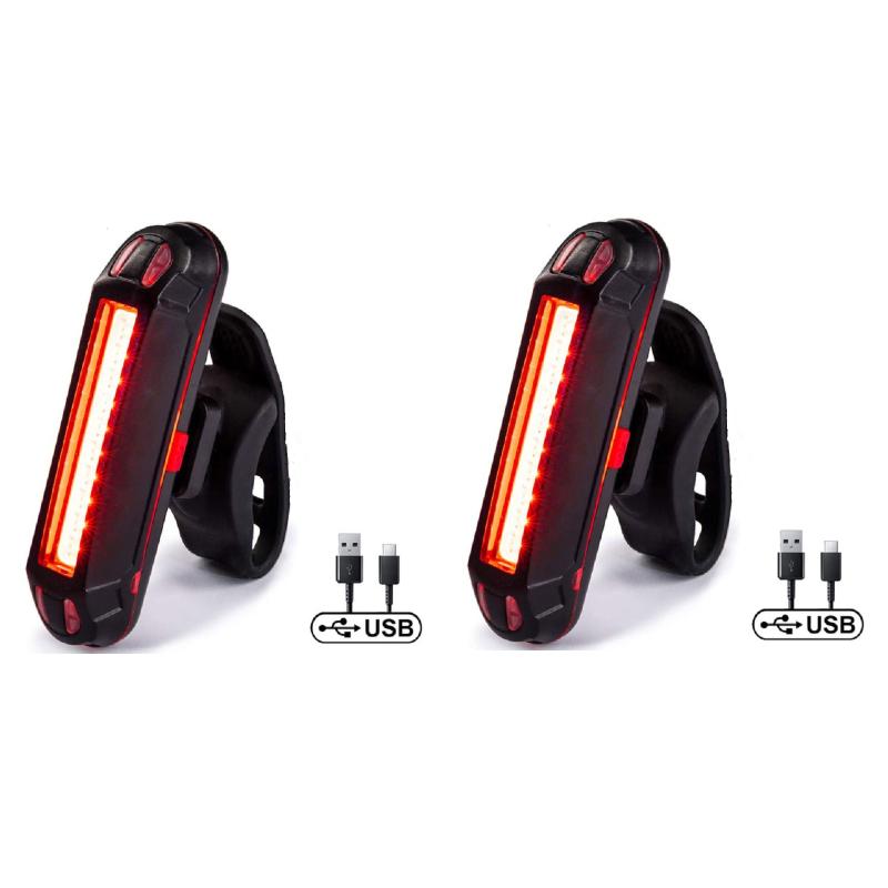 4/2/1PC Bicycle Rear Light Waterproof USB Rechargeable LED Warning Lamp Bike Flashing Accessories Night Riding Cycling Taillight