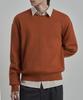WORK ON BODY OFF Verno Semi-Overfit Round Neck Knit [Orange]