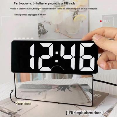 LED Ayna Masa Saati: Dijital Ekran Masa Süsü & Öğrenci Çalar Saati