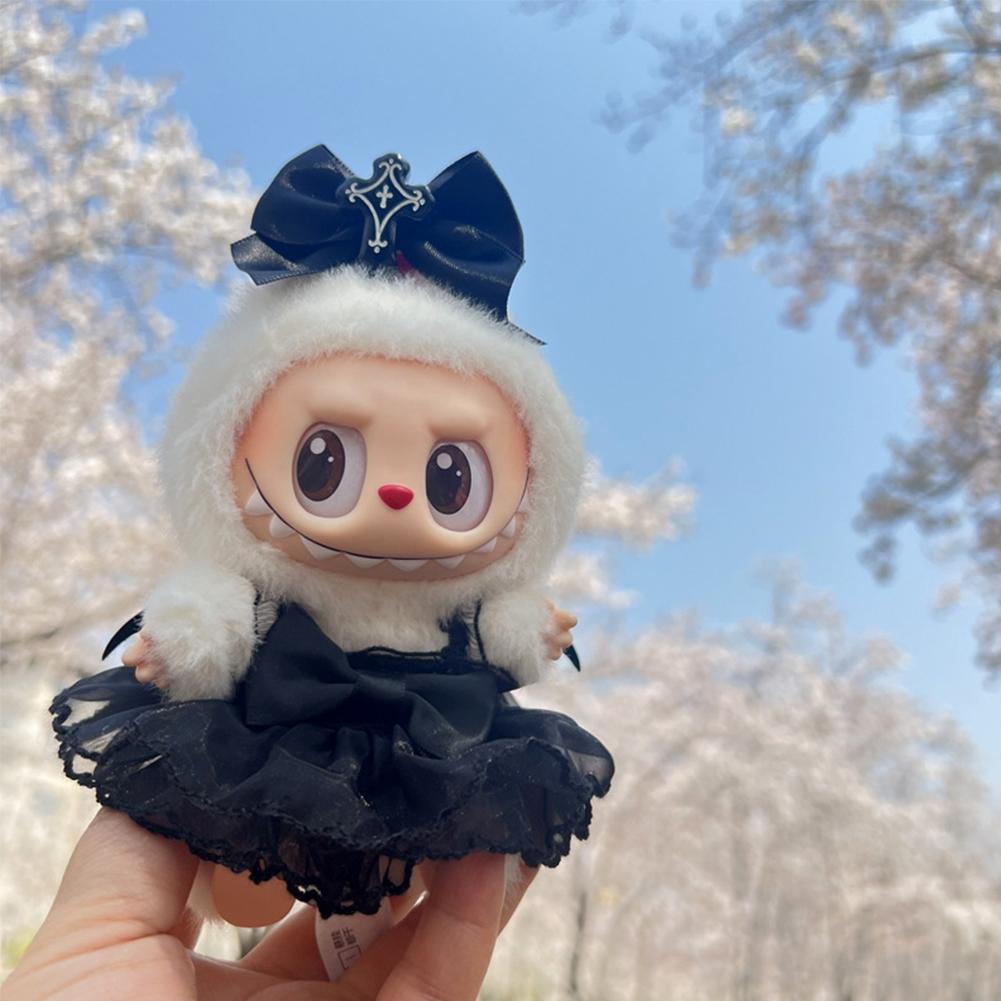 For 17cm Labubu Doll Clothes Lolita Dress Doll Clothes Color Match Dresses Dolls Accessories Cute Decoration Little Clothes