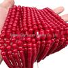 Red Agate and Olive Green Hetian Chalcedony Semi-Finished Loose Beads