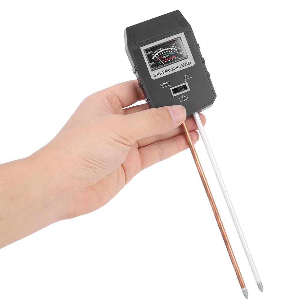 3in1 Multi Functional Soil Tester PH Value Humidity Illuminance Sensor for Graden Farm Lawn