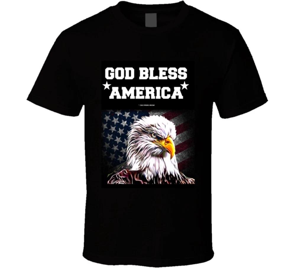 God Bless America Flag Eagle Patriotic Usa Gift T Shirt L