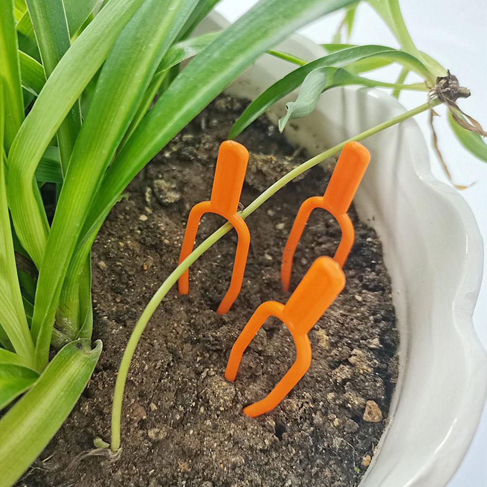 100pcs Plant Clips Supports Reusable Plastic Connects Fixing Vine Tomato Stem Grafting Clips Vegetable Plants Grafting Clamps