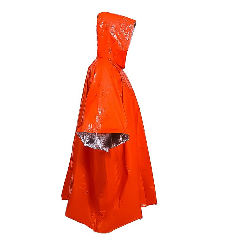 Outdoor Emergency Raincoat Survival Camping Wilderness Warm Keeping Gear Emergency Blanket First Aid Poncho Camping Raincoat