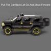 1:24 Off-road Vehicle Miniature Model Toys Alloy Diecast Police Cars Sound Light Doors Opened Pull Back Rubber Tires Kids Gifts