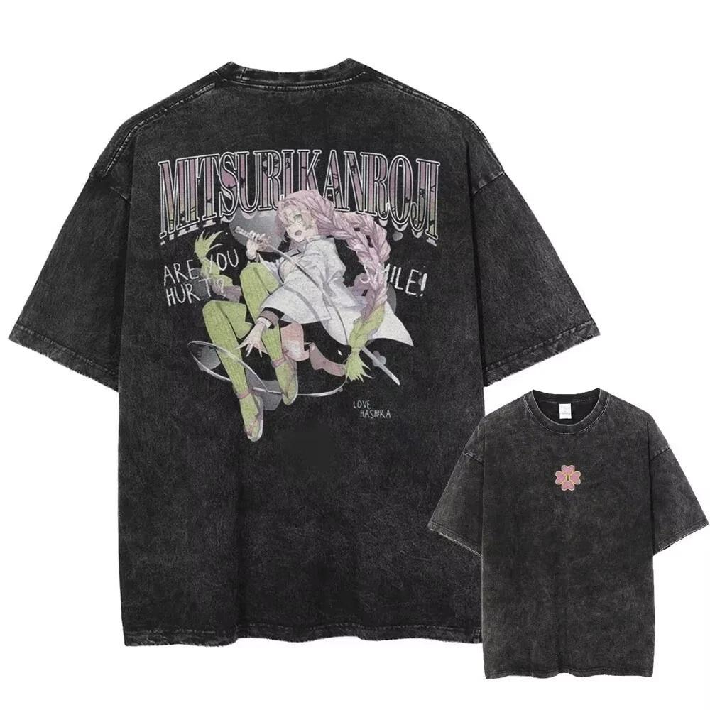 Demon Slayer Kanroji Mitsuri Anime Manga T-Shirt Tee Undershirt Cotton 4XL
