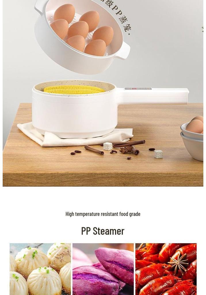 Compact Multi-Functional Electric Cooker: Noodles, Rice, Porridge, Stir-fry, Steaming, Hot Pot, All-in-One Automatic Cooking Pot