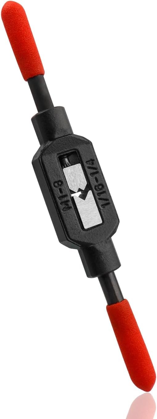 

Bestgle Adjustable Tap Wrench Handle for and Metric Tap Reamer Tapping Wrench Hand Tool with Plastic Dip Handle for Machinist Repairs 1.58mm-6.5mm чёрный