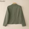 ZANZEA Damen Casual Langarm Dünner Strick-Blazer