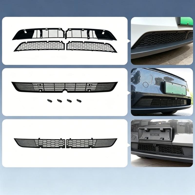 Front Grill Mesh ert for Tesla Model Y Premium Juniper Model YL Bumper Air Inlet Vent Grille Cover Trim Accessories